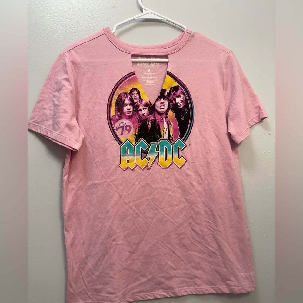 AC/DC Kids Pink Graphic Tee